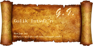 Gulik István névjegykártya